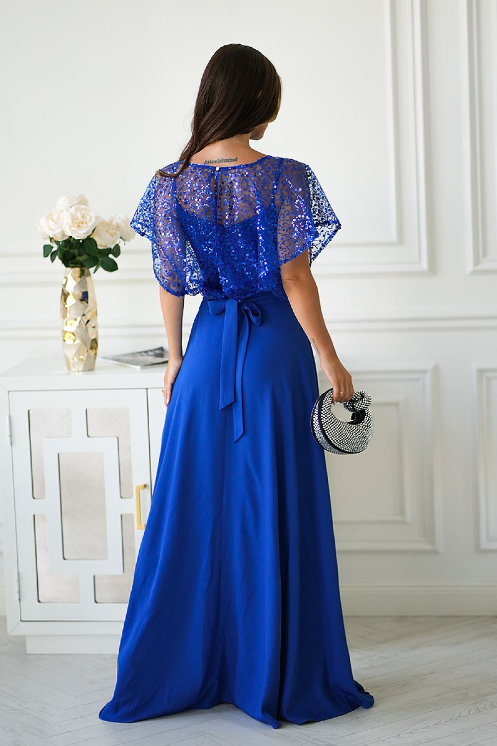 Langes Kleid model 219694 Bicotone