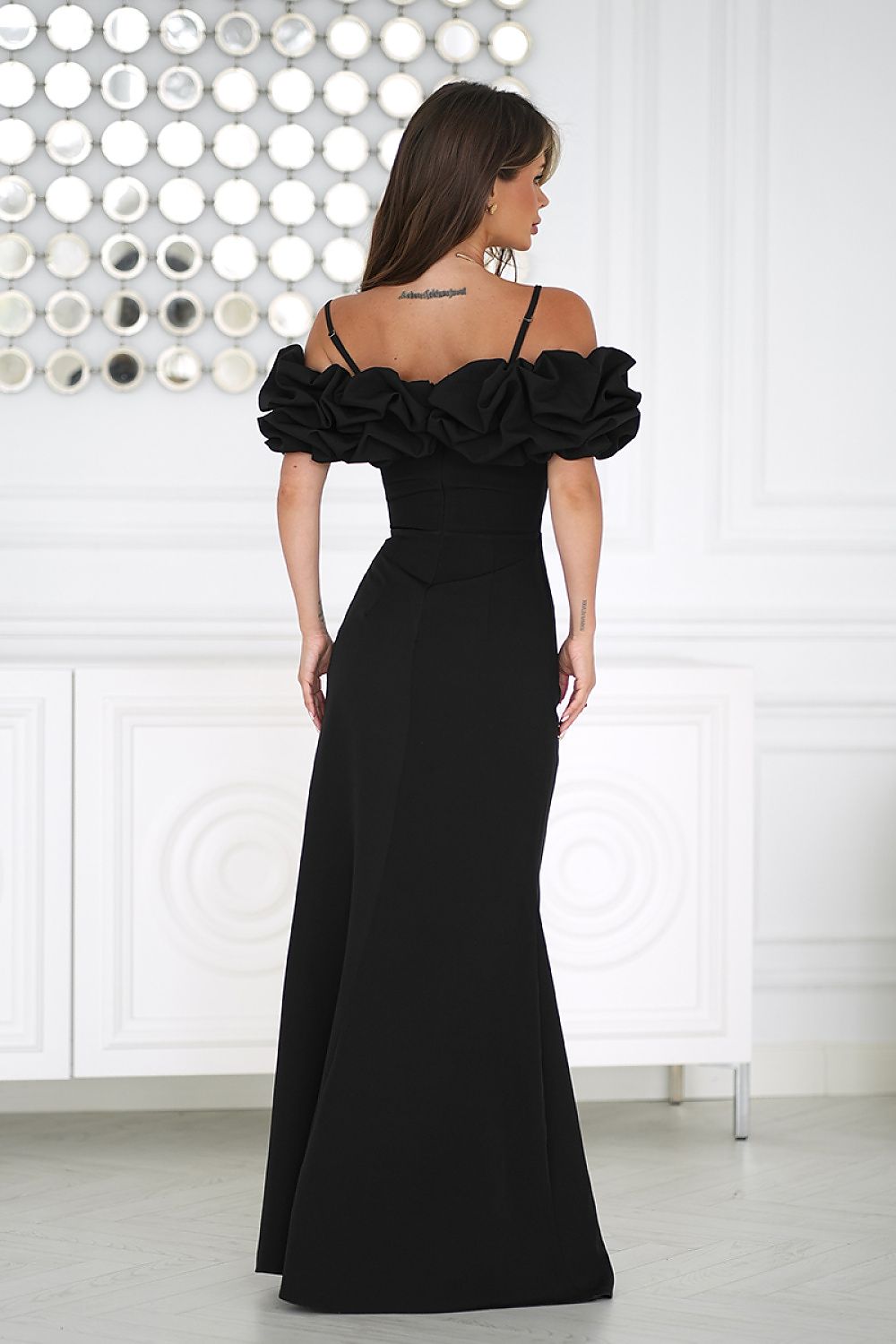 Langes Kleid model 232331 Bicotone