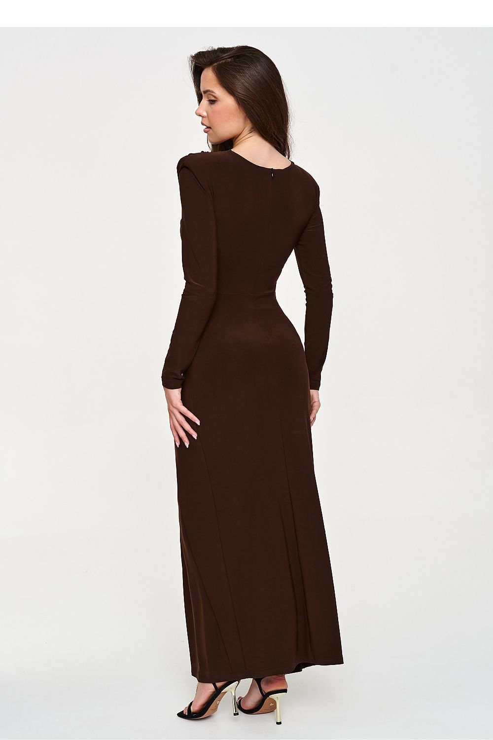 Langes Kleid model 232509 Makadamia