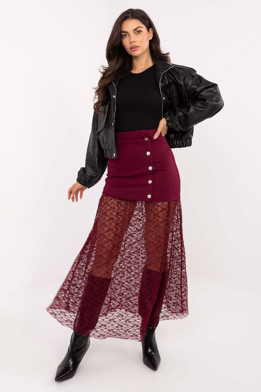  Langer Rock model 221593 Italy Moda 