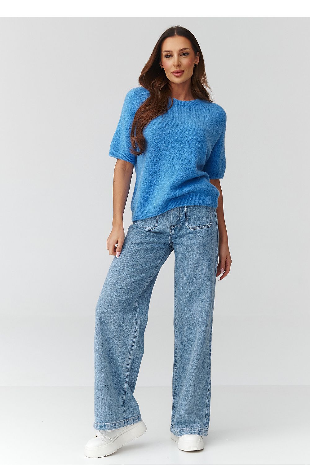  Kurzarm Pullover model 224083 Makadamia 