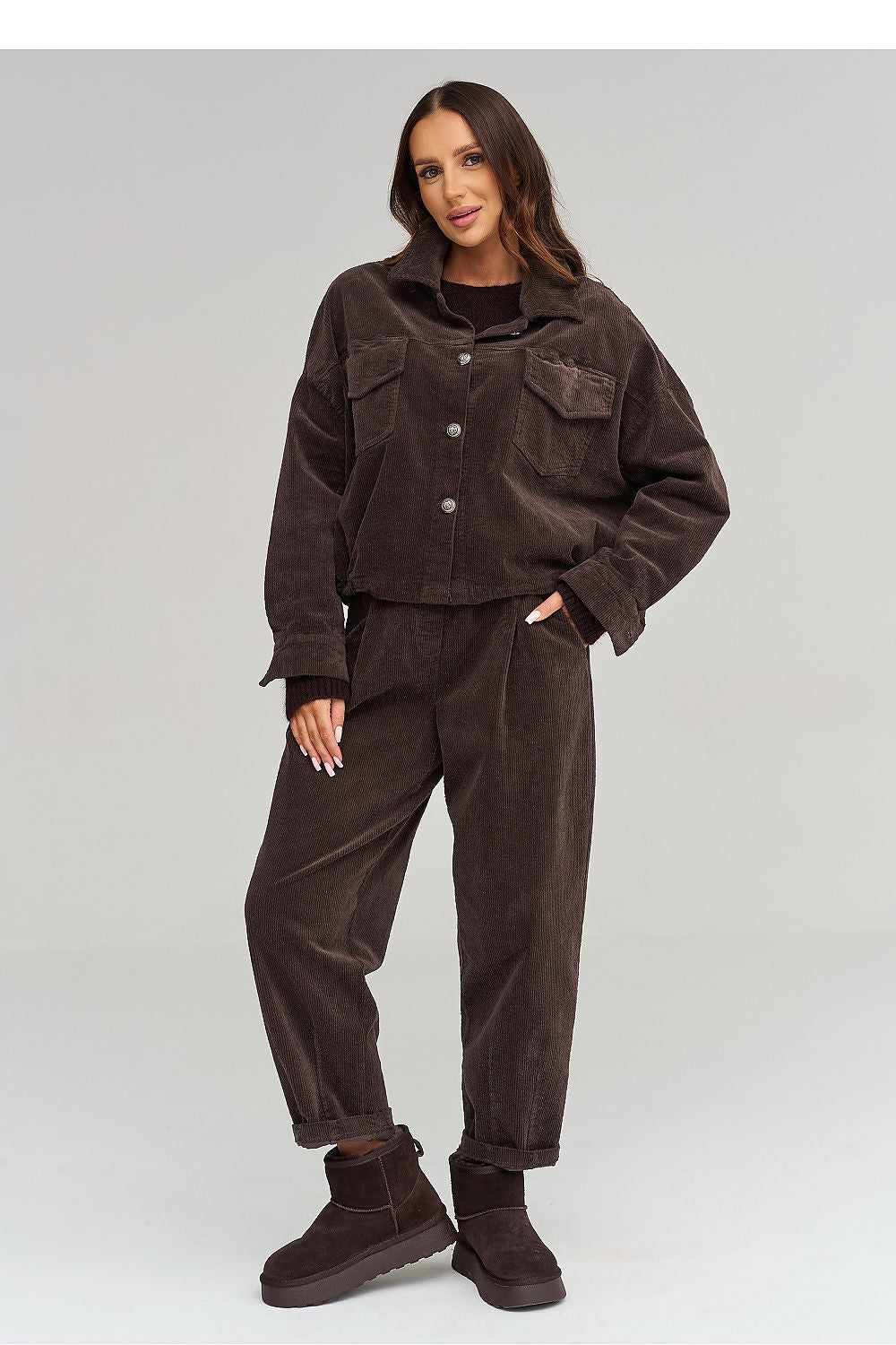  Cordjacke model 232013 Makadamia 