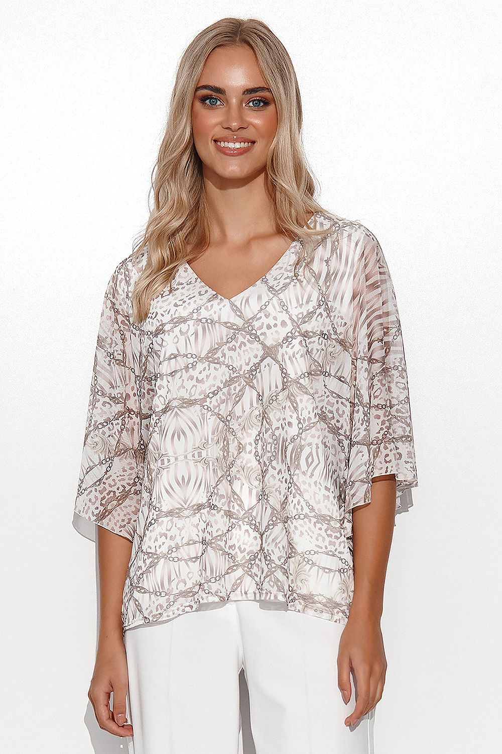 Bluse Model 176189 Makadamia