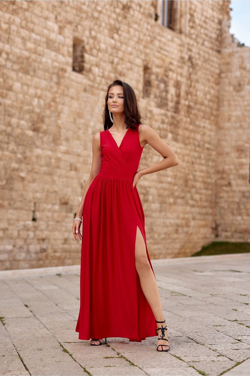 Langes Kleid Model 183769 Roco Fashion