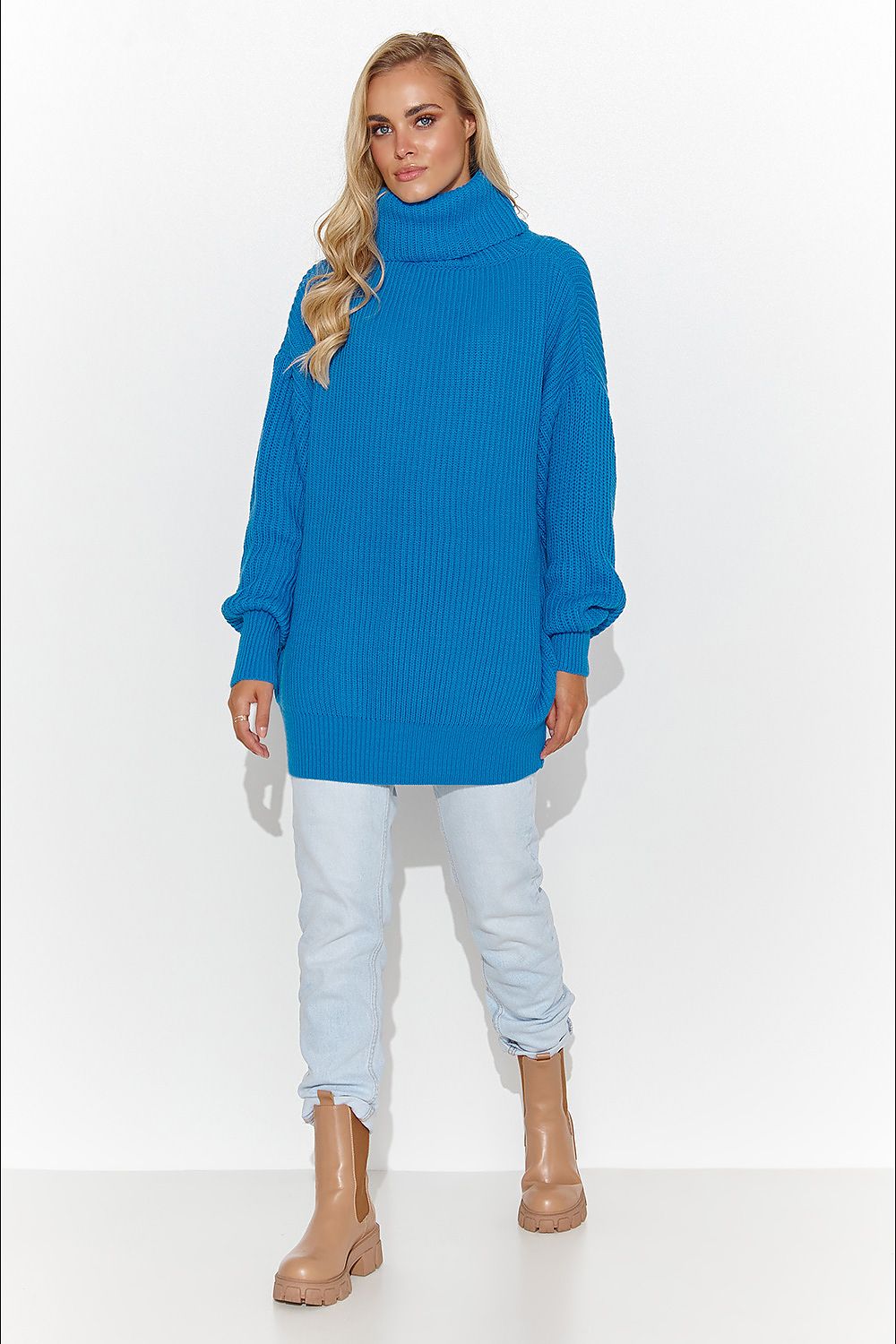 Rollkragenpullover Model 185215 Makadamia