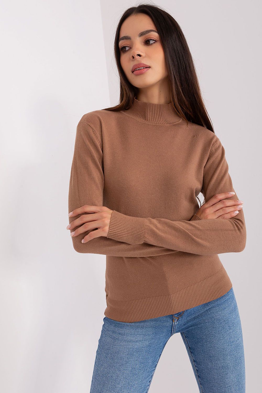 Rollkragenpullover Model 185535 Factory Price