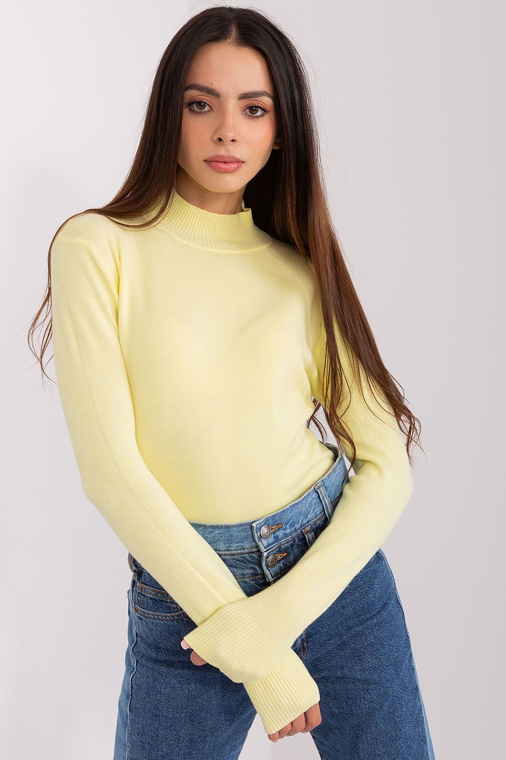 Rollkragenpullover Model 185541 Factory Price