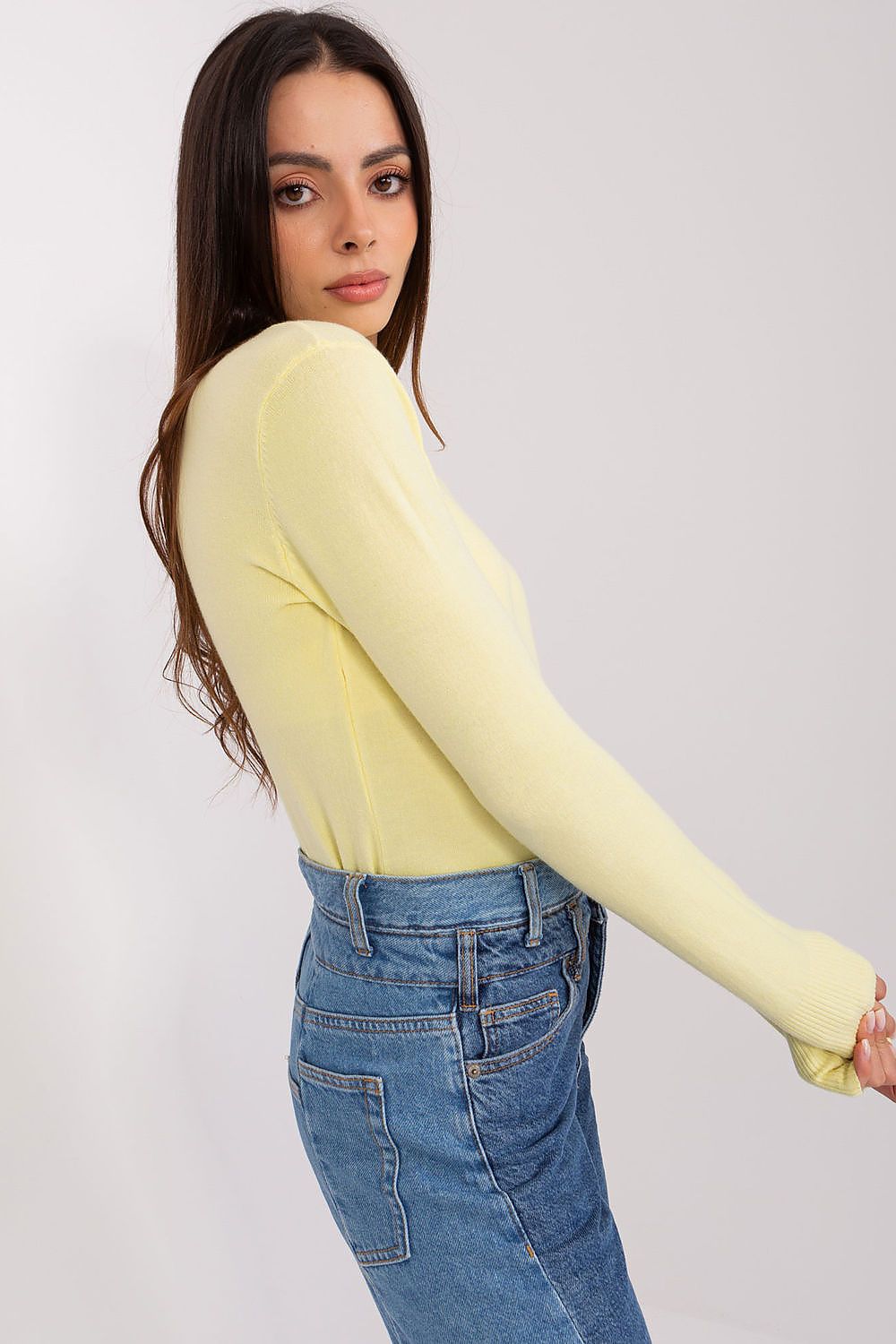 Rollkragenpullover Model 185541 Factory Price