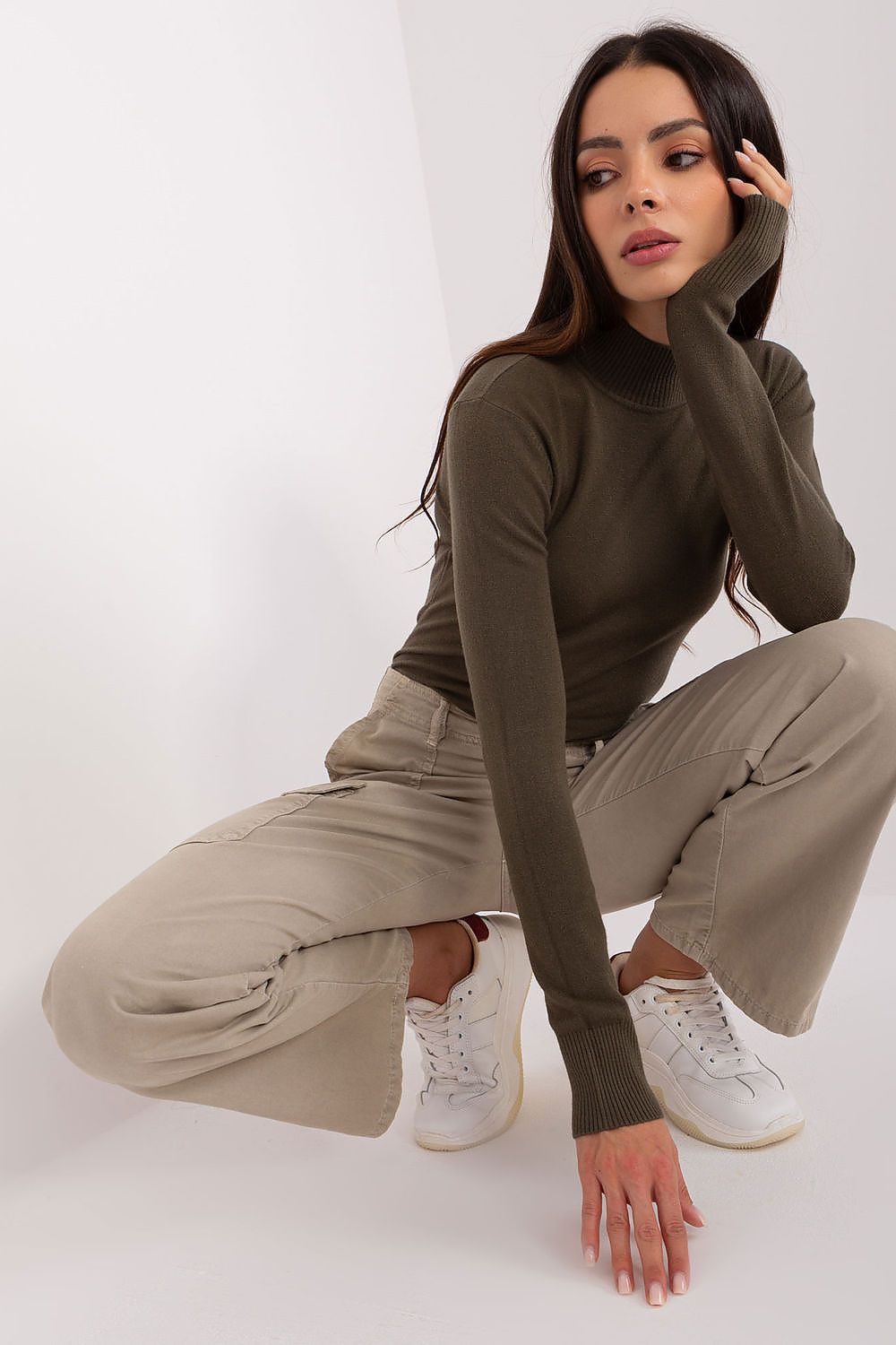 Rollkragenpullover Model 185542 Factory Price
